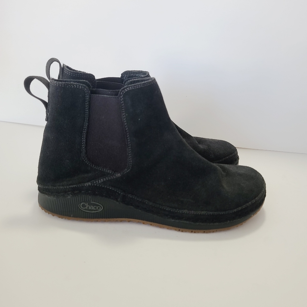 Chaco Black Poania Suede Boots Size 8 - Picture 3 of 7